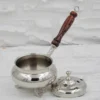 El yapımı bakır tütsülük — 1 No Cadı Kazanı Tütsülük & Buhurdanlık Nikel — üstten görünüm — BakırBul