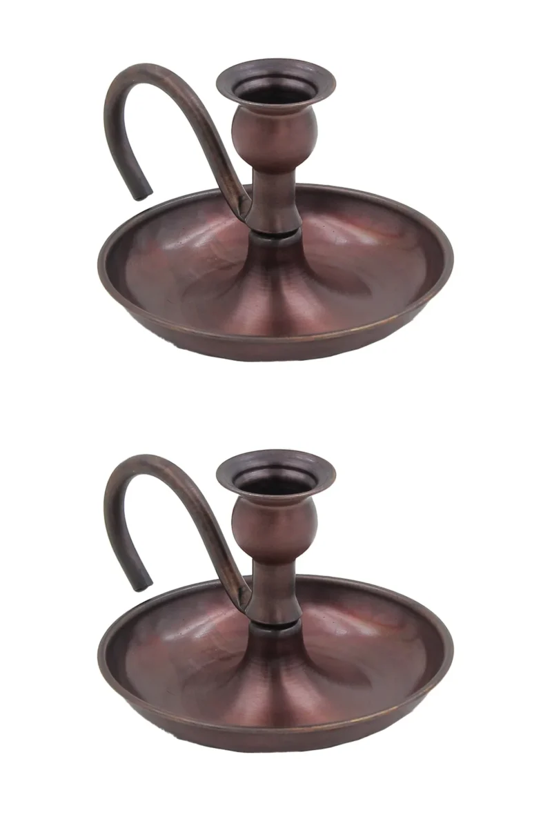 2'li Alem Mumluk & Şinanay & El Şamdanı Bakır Kulp Düz Oksit El yapımı bakır şamdan — 2'li Alem Mumluk & Şinanay & El Şamdanı Bakır Kulp Düz Oksit — BakırBul