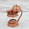 El yapımı bakır tutsu ve buhurdanlik — Aromaterapi Bakır Tütsülük & Buhurdanlık Skoç — yan görünüm — BakırBul