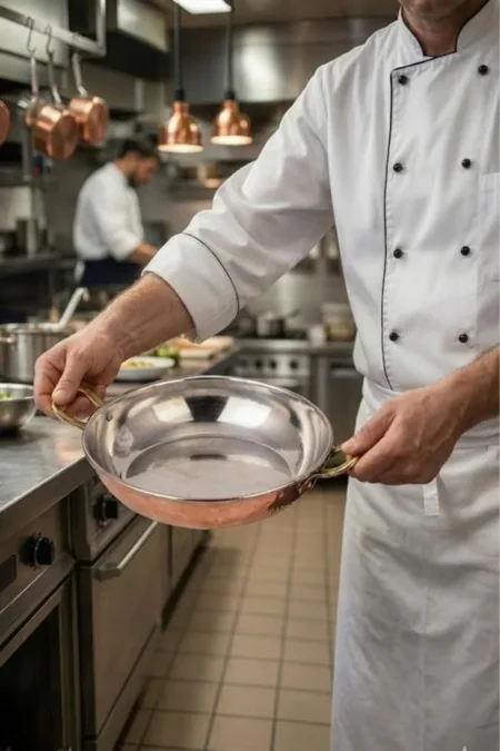 El yapımı bakır tava — Çelebi Tava 4 No 20 Cm Düz Kırmızı — BakırBul