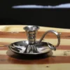 Elit Mumluk & Şinanay & El Şamdanı Kendinden İğneli Nikel El yapımı bakır şamdan — Elit Mumluk & Şinanay & El Şamdanı Kendinden İğneli Nikel — yan görünüm — BakırBul