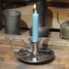 Elit Mumluk & Şinanay & El Şamdanı Kendinden İğneli Nikel El yapımı bakır şamdan — Elit Mumluk & Şinanay & El Şamdanı Kendinden İğneli Nikel — üstten görünüm — BakırBul