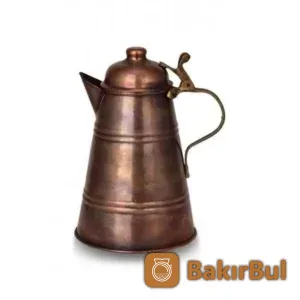 El yapımı bakır surahi ve karaf — Kervan Sütlük Düz Oksit — BakırBul