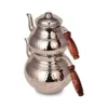 El yapımı bakır çaydanlık — Klasik Çaydanlık 2 No İnce El Dövme Nikel — detay — BakırBul