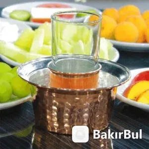El yapımı bakır ehlikeyf — Klasik Ehlikeyf Makine Dövme Kırmızı — BakırBul