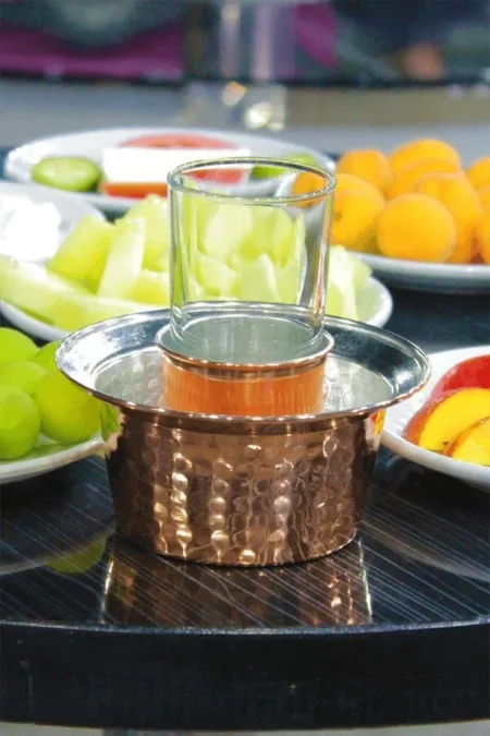 El yapımı bakır ehlikeyf — Klasik Ehlikeyf Makine Dövme Kırmızı — BakırBul