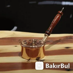 El yapımı bakır tutsu ve buhurdanlik — Klasik Ritüel Gezdirme Tütsülük & Buhurdanlık Kırmızı — BakırBul
