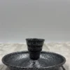 El yapımı bakır şamdan — Kulpsuz Metal Nostalji Mumluk & El Şamdanı Kendinden İğneli Gümüş — detay — BakırBul