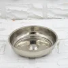 El yapımı bakır hamam tası — Kurnacı Hamam Tası 16 cm El Dövme Nikel — detay — BakırBul