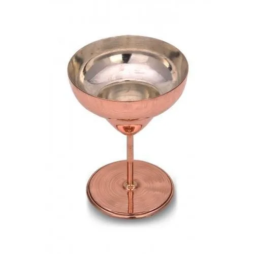 El yapımı bakır kadeh — Margarita Bakır Kadeh Düz 450 ml 6'lı Takım Kırmızı — kulp detayı — BakırBul