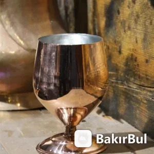 El yapımı bakır kadeh — Merlot Şarap Kadeh 500 Ml Düz Kırmızı — BakırBul