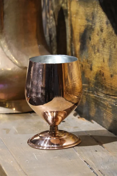 El yapımı bakır kadeh — Merlot Şarap Kadeh 500 Ml Düz Kırmızı — BakırBul