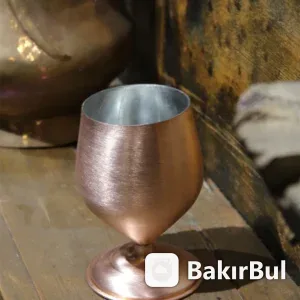 El yapımı bakır kadeh — Merlot Şarap Kadeh 500 Ml Düz Skoç — BakırBul