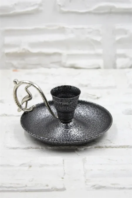 Handmade copper candle holders — 6.0 cm · nickel-plated