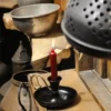 El yapımı bakır şamdan — Metal Nostalji Mumluk & El Şamdanı Kendinden İğneli Siyah — detay — BakırBul