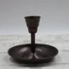 El yapımı bakır şamdan — Metal Vintage Mumluk & El Şamdanı Acı Kahve — yan görünüm — BakırBul