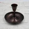 El yapımı bakır şamdan — Metal Vintage Mumluk & El Şamdanı Acı Kahve — detay — BakırBul