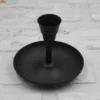 El yapımı bakır şamdan — Metal Vintage Mumluk & El Şamdanı Mat Siyah — detay — BakırBul