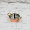 Mini Kahvaltılık Kase Kırmızı 7,5 cm El yapımı bakır kase — Mini Kahvaltılık Kase Kırmızı 7,5 cm — yan görünüm — BakırBul
