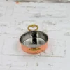 Mini Kahvaltılık Kase Kırmızı 7,5 cm El yapımı bakır kase — Mini Kahvaltılık Kase Kırmızı 7,5 cm — üstten görünüm — BakırBul