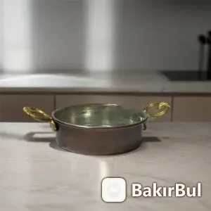 El yapımı bakır kase — Mini Kahvaltılık Kase Oksit 7,5 Cm — BakırBul