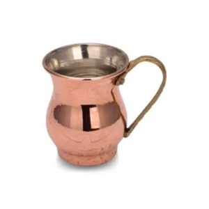 Mini Zemzem Maşrapa Düz 100 Ml Kırmızı El yapımı bakır masrapa — Mini Zemzem Maşrapa Düz 100 Ml Kırmızı — BakırBul