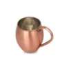 El yapımı bakır bardak — Moscow Mule Bakır Bardak Düz 500 ml 2'li Takım Skoç — iç görünüm — BakırBul