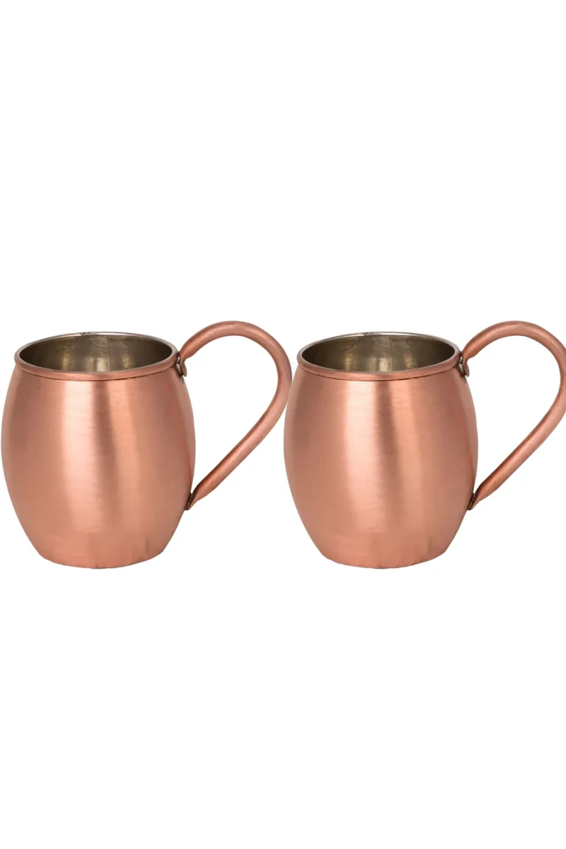 El yapımı bakır bardak — Moscow Mule Bakır Bardak Düz 500 ml 2'li Takım Skoç — BakırBul