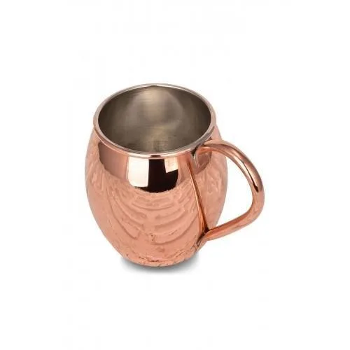 El yapımı bakır bardak — Moscow Mule Bakır Bardak Düz 500 ml 6'lı Takım Kırmızı — kulp detayı — BakırBul