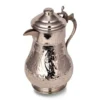 El yapımı bakır sürahi — Penguen Sürahi 2 No El İşleme Nikel — yan görünüm — BakırBul