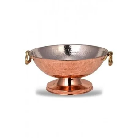Handmade copper serving bowls — 27 cm · red copper
