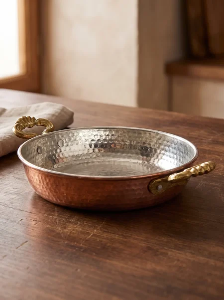 acemli-tava-1-no-14-cm-el-dovme-kirmizi-bb7581-1-sahne-1 El yapımı bakır tava — Acemli Bakır Tava 1 No 14 cm El Dövme Kırmızı — kızartma ve kavurma — BakırBul