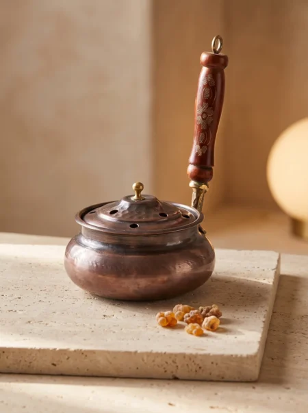 ayaksiz-cadi-kazani-tutsuluk-buhurdanlik-oksit-bb2622-3-sahne-1 El yapımı bakır tütsülük — Ayaksız Cadı Kazanı Bakır Tütsülük & Buhurdanlık Oksit — tütsü ve buhur yakma — BakırBul