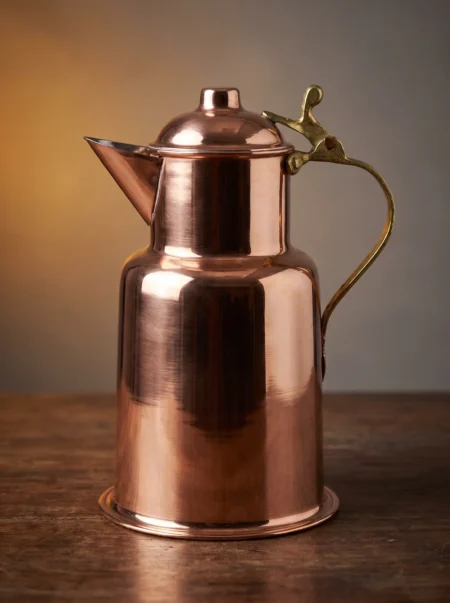 kadife-sutluk-500-ml-duz-kirmizi-bb4808-1-sahne-1 El yapımı bakır ürün — Bakır Kadife Sütlük 500 ml Düz Kırmızı — sıcak süt servisi — BakırBul