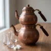 klasik-caydanlik-3-no-ince-el-dovme-oksit-bb1955-3-sahne-1 El yapımı bakır çaydanlık — Klasik Bakır Çaydanlık 3 No İnce El Dövme Oksit — çay demleme ve servis — BakırBul
