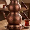 klasik-caydanlik-3-no-isiticili-takim-el-dovme-oksit-bb1973-3-sahne-1 El yapımı bakır çaydanlık — Klasik Bakır Çaydanlık 3 No Isıtıcılı Takım El Dövme Oksit — çay demleme ve servis — BakırBul