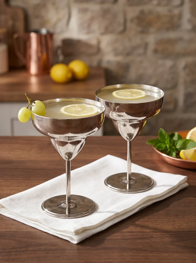 margarita-bakir-kadeh-duz-450-ml-2li-nikel-bb0461-22-sahne-1 El yapımı bakır kadeh — Margarita Bakır Kadeh Düz 450 ml 2'li Nikel — soğuk içecek ve şerbet servisi — BakırBul