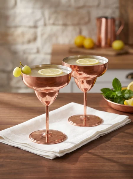margarita-bakir-kadeh-duz-450-ml-2li-takim-kirmizi-bb0461-21-sahne-1 El yapımı bakır kadeh — Margarita Bakır Kadeh Düz 450 ml 2'li Takım Kırmızı — soğuk içecek ve şerbet servisi — BakırBul