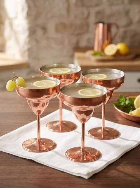 margarita-bakir-kadeh-duz-450-ml-4lu-takim-kirmizi-bb0461-41-sahne-1 El yapımı bakır kadeh — Margarita Bakır Kadeh Düz 450 ml 4'lü Takım Kırmızı — soğuk içecek ve şerbet servisi — BakırBul