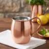 El yapımı bakır bakır ürün — Moscow Mule Bakır Bardak Düz 500 ml Kırmızı — soğuk içecek servisi — BakırBul