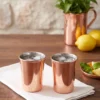 one-shot-bakir-bardak-duz-30-ml-2li-takim-kirmizi-bb0484-21-sahne-1 El yapımı bakır bardak — One-Shot Bakır Bardak Düz 30 ml 2'li Takım Kırmızı — soğuk içecek servisi — BakırBul