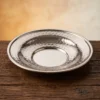 otag-el-dovme-cay-tabagi-nikel-bb0513-2-sahne-1 El yapımı bakır çay tabağı — Bakır Otağ El Dövme Çay Tabağı Nikel — çay ve kahve servisi, sofrada sunum — BakırBul