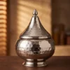 tabbal-kubbe-baharatlik-el-dovme-nikel-bb0013-2-sahne-1 El yapımı bakır ürün — Tabbal Kubbe Bakır Baharatlık El Dövme Nikel — baharat saklama ve mutfakta sergileme — BakırBul