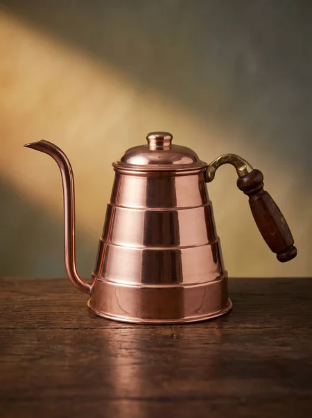 tiryaki-demlik-duz-kirmizi-bb1967-1-sahne-1 El yapımı bakır ürün — Tiryaki Bakır Demlik Düz Kırmızı — çay demleme ve servis — BakırBul