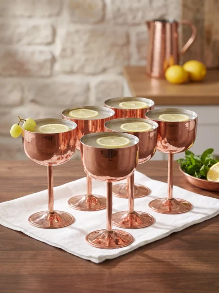 vino-bakir-kadeh-1-no-duz-240-ml-6li-takim-kirmizi-bb0491-61-sahne-1 El yapımı bakır kadeh — Vino Bakır Kadeh 1 No Düz 240 ml 6'lı Takım Kırmızı — soğuk içecek ve şerbet servisi — BakırBul