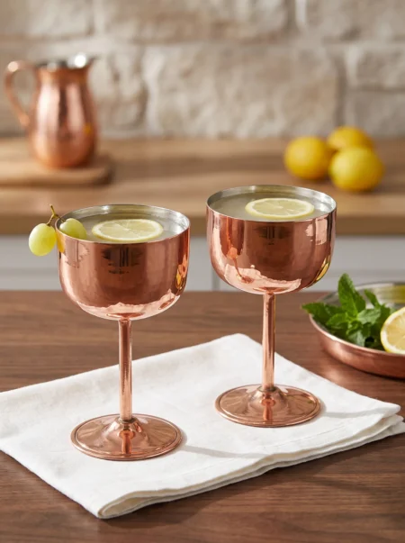 vino-bakir-kadeh-2-no-duz-400-ml-2li-takim-kirmizi-bb0457-21-sahne-1 El yapımı bakır kadeh — Vino Bakır Kadeh 2 No Düz 400 ml 2'li Takım Kırmızı — soğuk içecek ve şerbet servisi — BakırBul